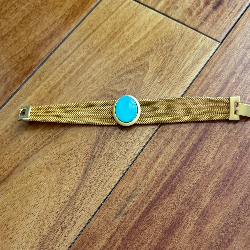 ZZZAP Vintage Mesh Bracelet with Turquoise Accent